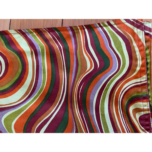 Crate & Barrel Waves Placemats Green Mod design Boho‎ set of 6 100%Cotton groovy - Picture 5 of 5